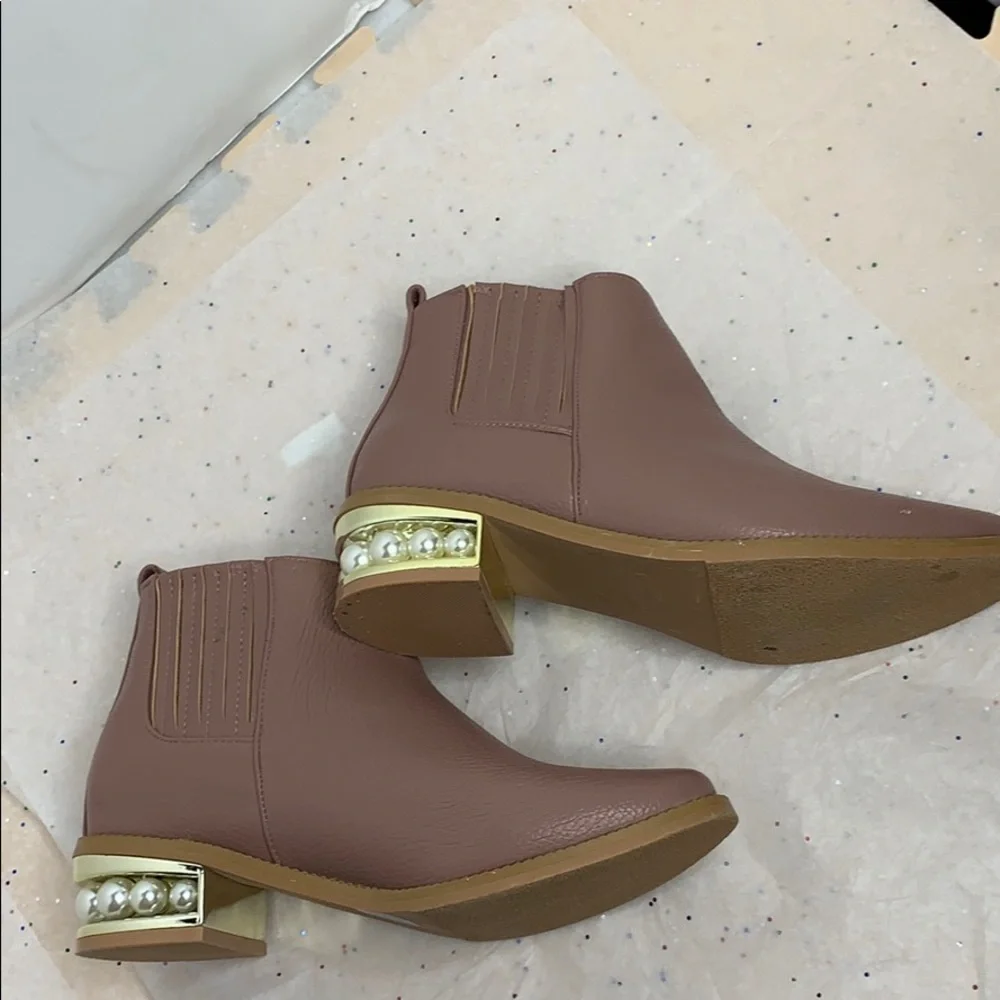 Catherine Malandrino Faux Pearl Ankle Boot